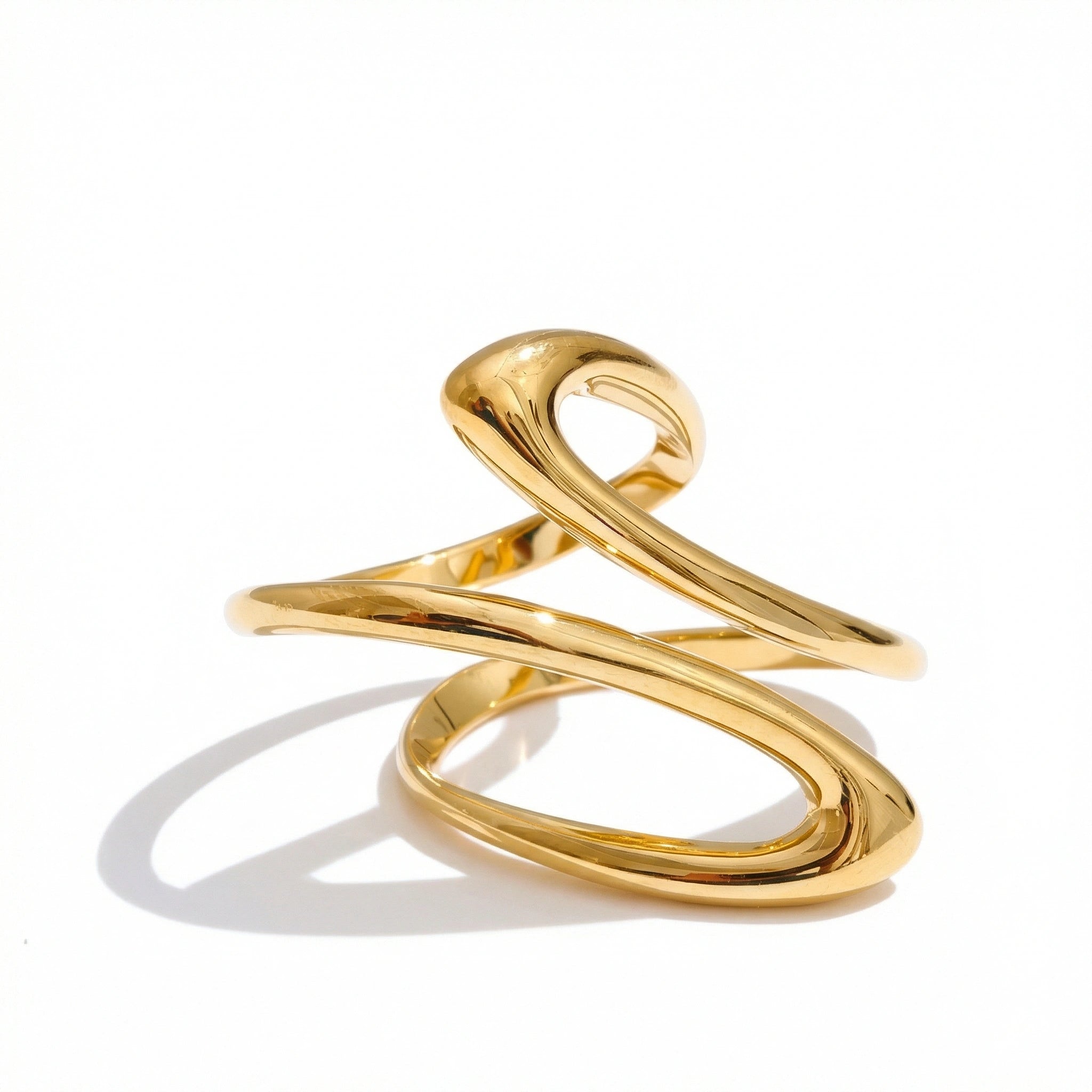 Sculptural Flow Statement Ring