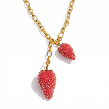 Strawberry Charm Chain Necklace