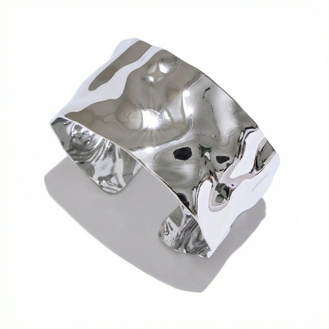 Wide Sculpted Cuff Bracelet