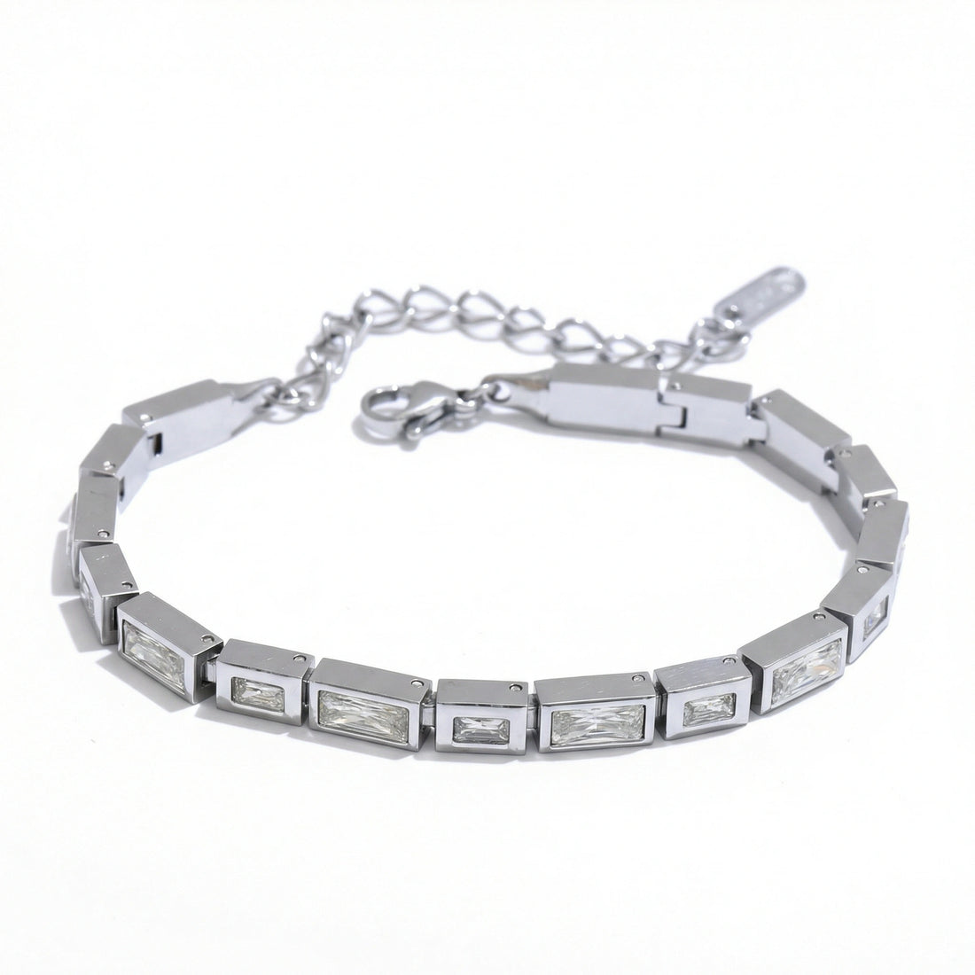 Baguette Zirconia Link Bracelet