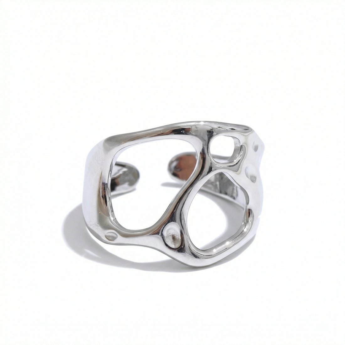 Geometric Hollow Open Ring