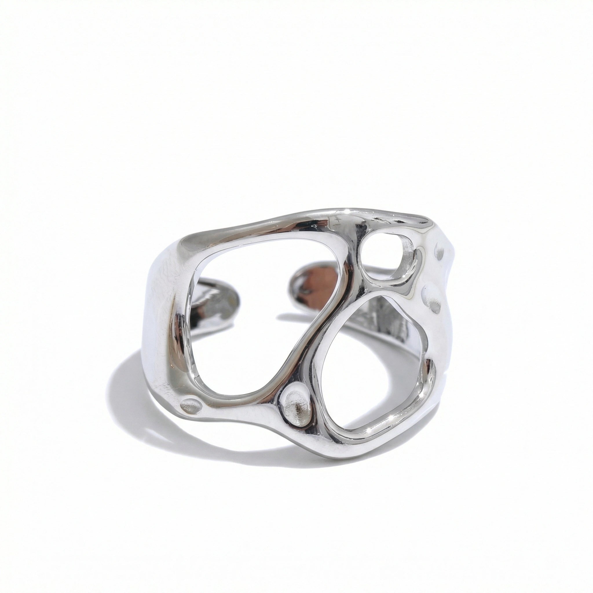 Geometric Hollow Open Ring